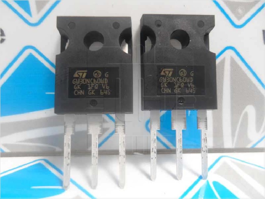 STGW30NC60WD        Transistor IGBT, 600V, 60A, 200W, TO247