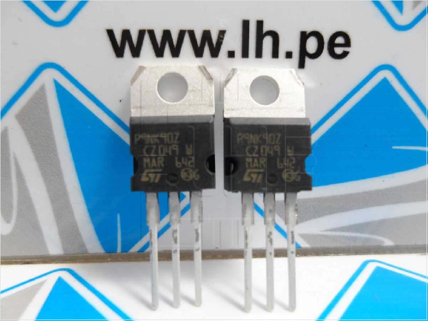 STP9NK90Z 9NK90Z       Transistor: N-MOSFET; unipolar; 900V; 5A; 160W; TO220-3