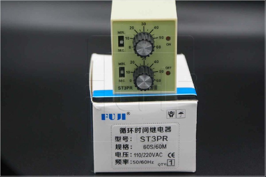 ST3PR-60S-60M                    Time Relay Electronic Counter; AC 220V/110V (Color : 60S 60M, Fuji Electric