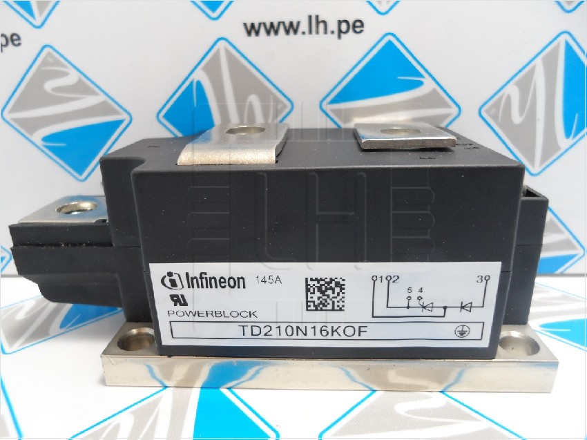 TD210N16KOF         Módulo doble serial; 1,6kV; 210A; BG-PB50-1; Ufmax:1,65V