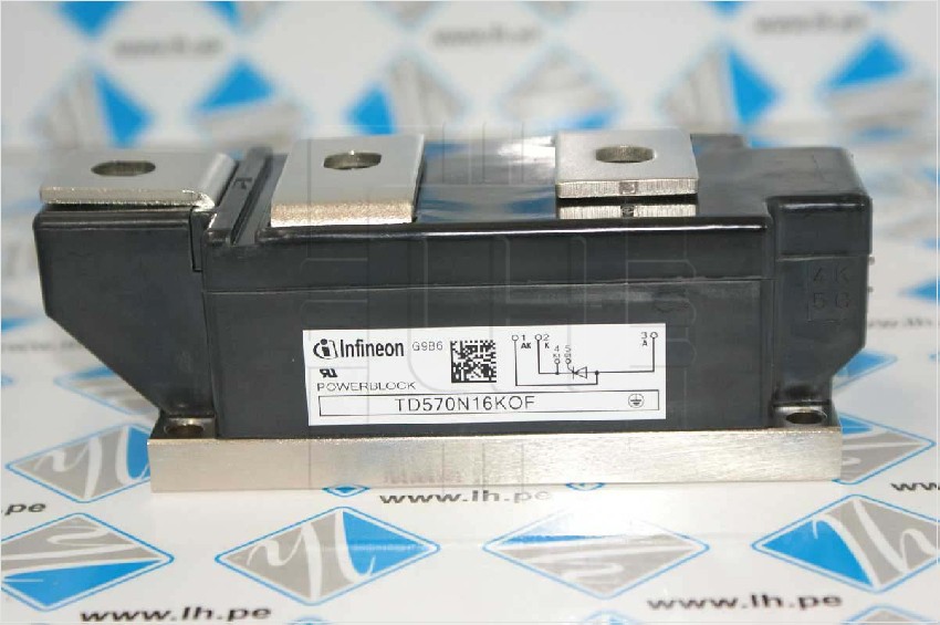 TD570N16KOF          Modulo Doble Thyristor 600A, 1600V, BG-PB60AT-1