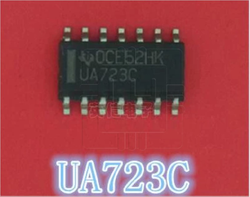 UA723CD         Estabilizador de tensión, regulable, 2-37V, 0.15A, SO14, SMD