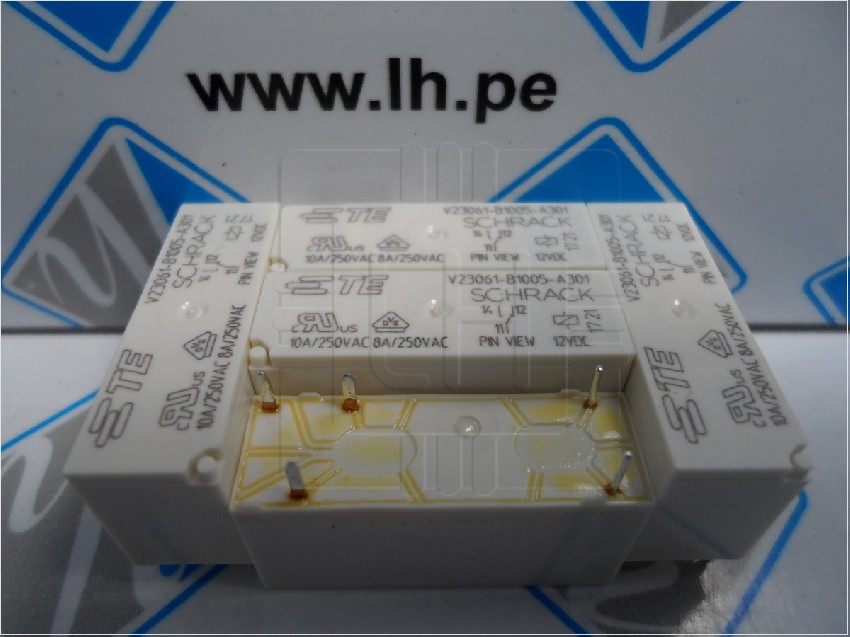 V23061-B1005-A301 9-1393222-1      Relé Miniatura 5 Pines, SPDT, Bobina 12VDC, A/240VAC; 8A; 652Ω