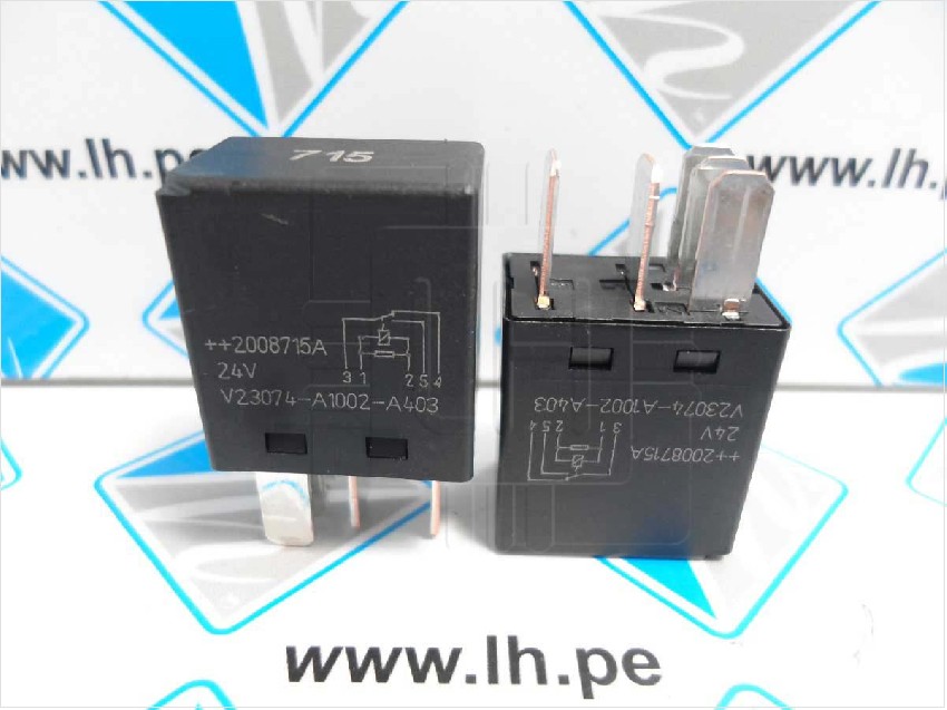 V23074-A1002-A403 3-1393292-8          Relay electromagnético 24VDC, SPDT, 20A, automotriz