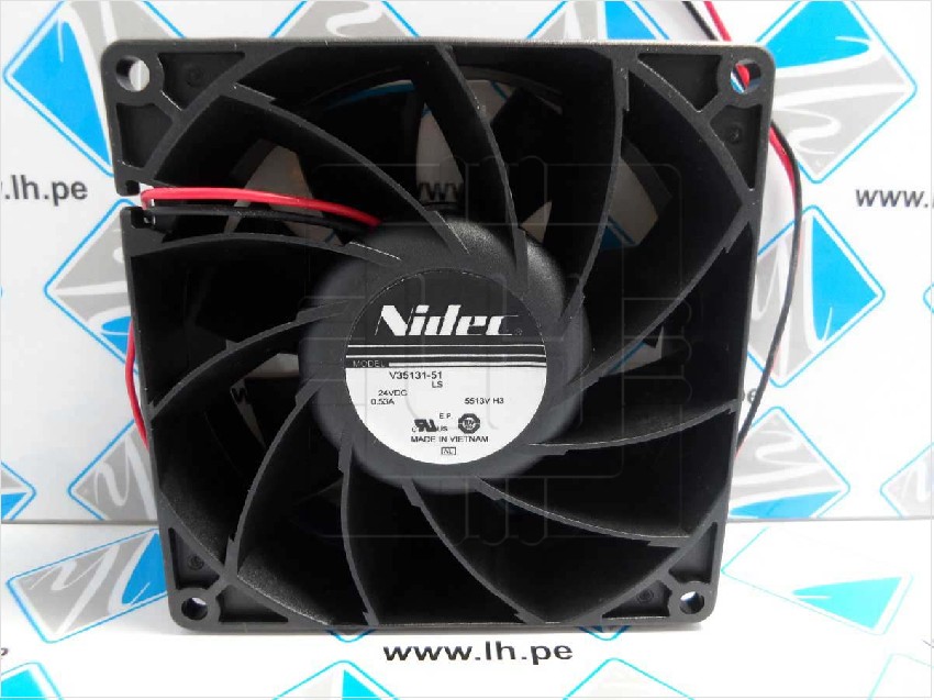 V35131-51      Ventilador 24V 0,53A, 92x92x38mm, 2 cable enfriamiento