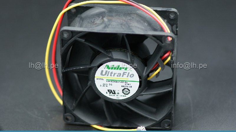 V80E24BS1A5-53           Ventilador de refrigeración 24VDC, 0.47A, 80x80x38mm, 3 cables y conector, NIDEC