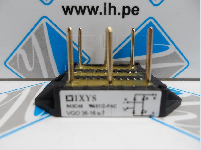 VGO36-16IO7      Diodo Puente 36A, 1600V Single Phase Rectifier Bridge