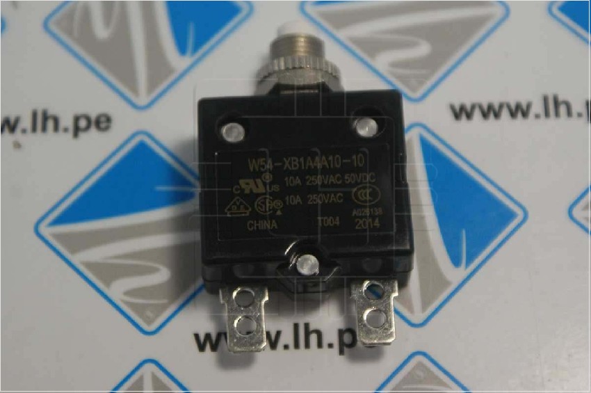 W54-XB1A4A10-10      Disyuntor térmico / Disyuntor magnetotérmico TE Connectivity W54 de 1 polo, 250V ac, 10A