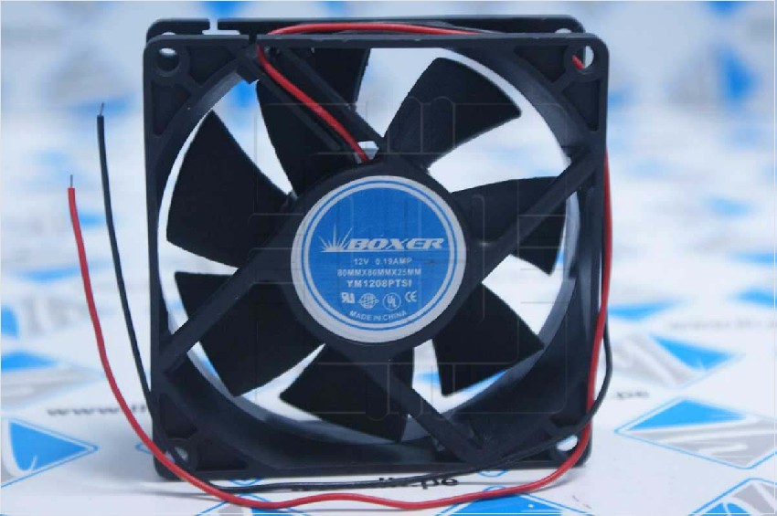 YM1208PTS1               VENTILADOR AXIAL 12VDC, 80x80x25 BOXER