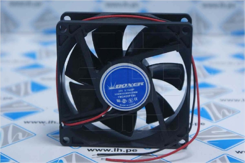 YM2408PTS1               Ventilador de Enfriamiento 24V, 0.18A, con 2 cables, 80x80x25mm