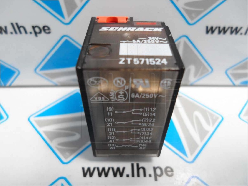 ZT571524      RELAY ENCAPSULADO SCHRACK 24VAC, 14 PINES